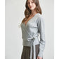 Soft Knit Wrap Sweater with Side